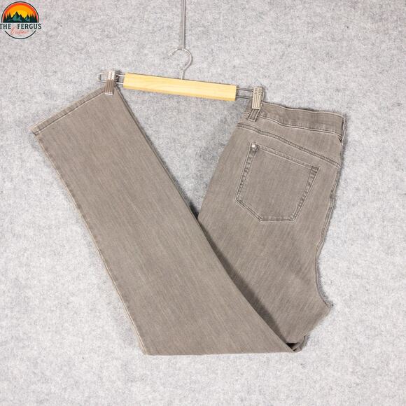 Chico's Straight Leg Jeans Gray Denim Cotton Slimming Women's Size 1 (Sz 8) - Picture 1 of 15